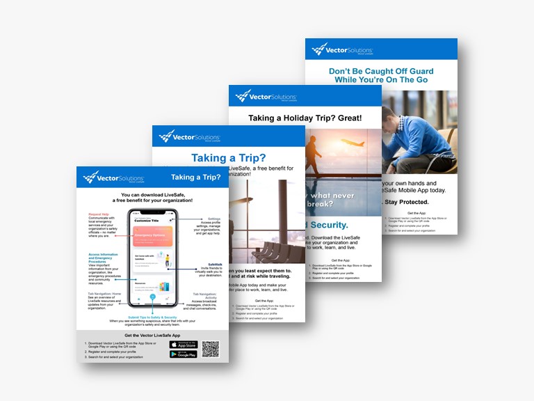 LiveSafe Travel Risk Download Posters ENT 2022 - Landing Page